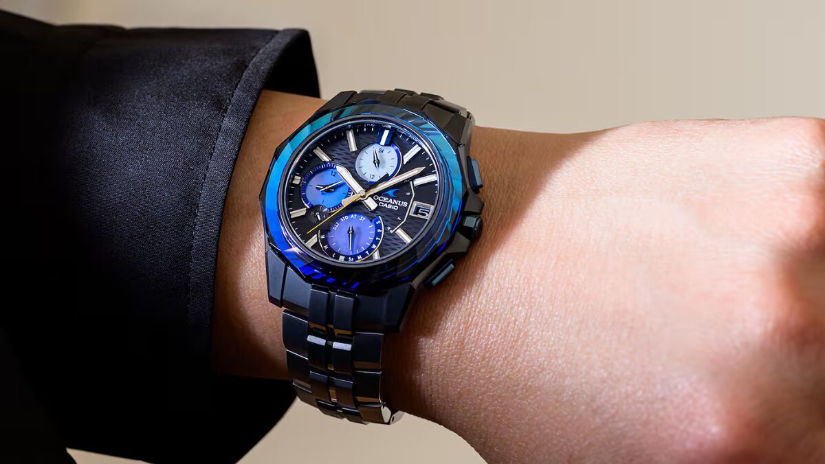 Часы Casio Oceanus с синим циферблатом и браслетом