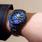 Часы Casio Oceanus с синим циферблатом и браслетом