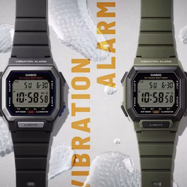 Часы Casio W-738H две модели черный и зеленый дисплей