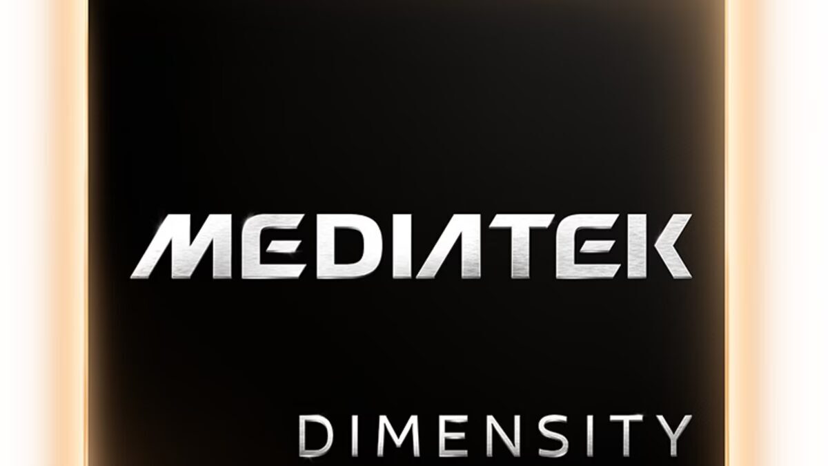 Логотип MediaTek Dimensity 8550 на черном фоне