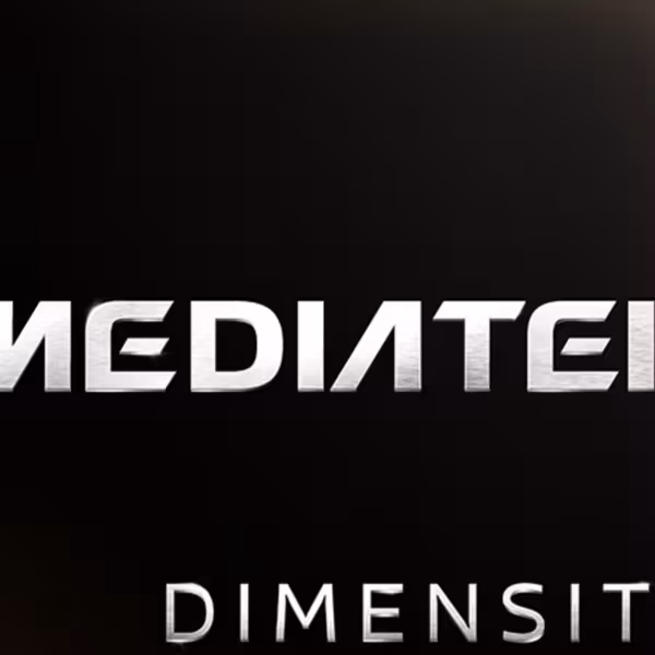 Логотип MediaTek Dimensity 8550 на черном фоне