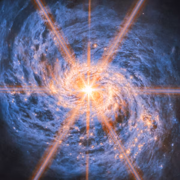 Ядро Messier 77 в инфракрасном диапазоне James Webb