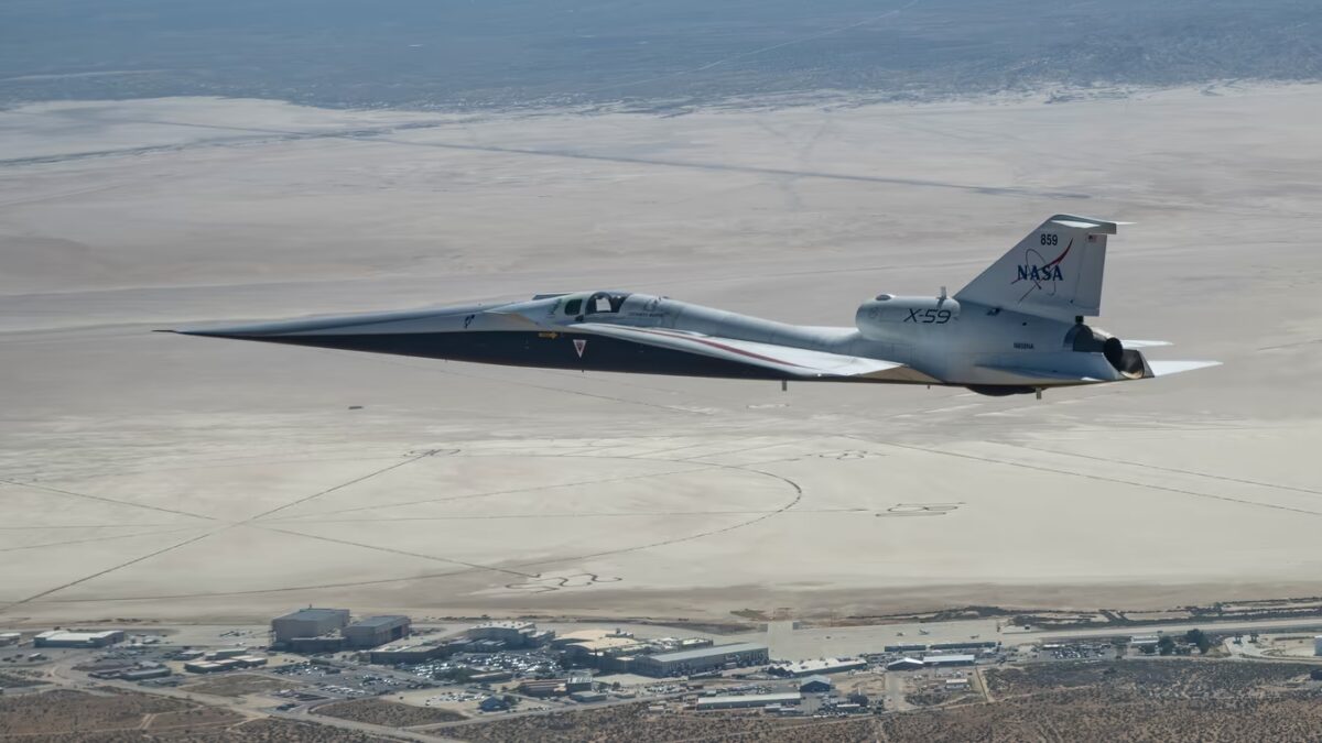 NASA опустило X-59 к полосе перед сверхзвуковыми полётами