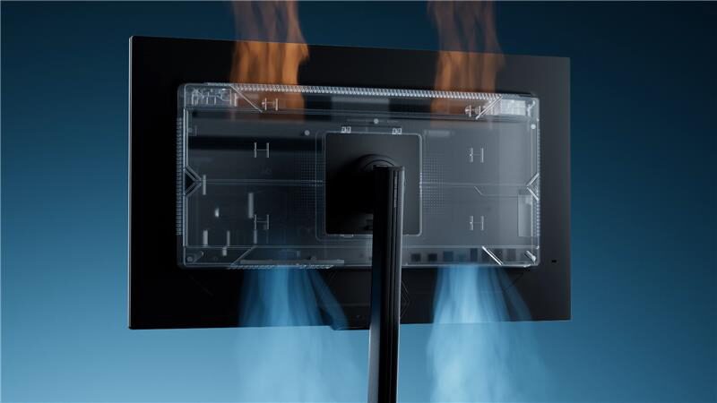 Задняя панель игрового монитора Gigabyte MO32U24 из стекла