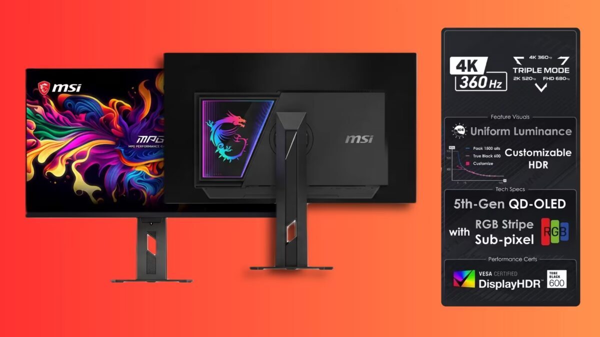 модель MSI OLED-монитор 4K 360 Гц и 1080p 680 Гц