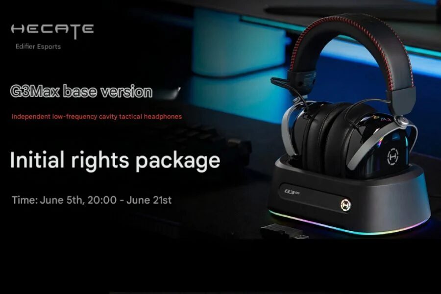 Hecate G3 Max на док-станции с подсветкой