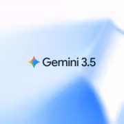 Логотип Gemini 3.5 Google с голубым и цветным символом