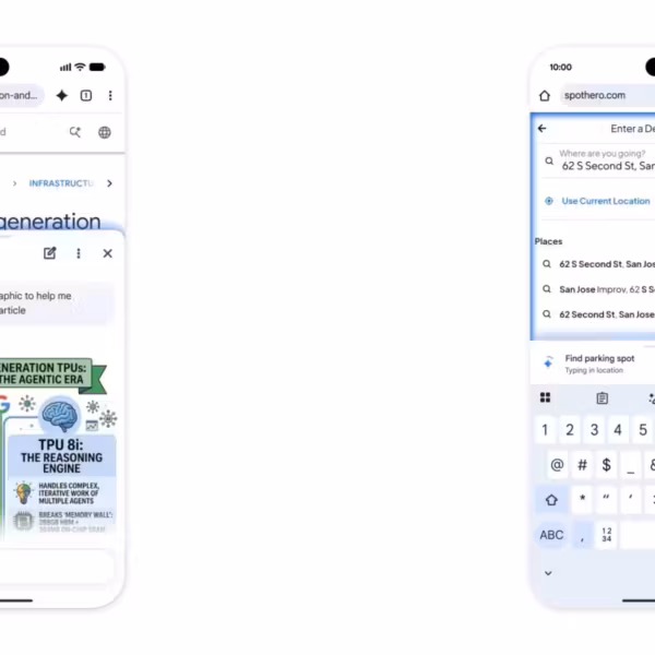 Два скриншота мобильных устройств с браузерами Google Chrome и области ввода в браузере