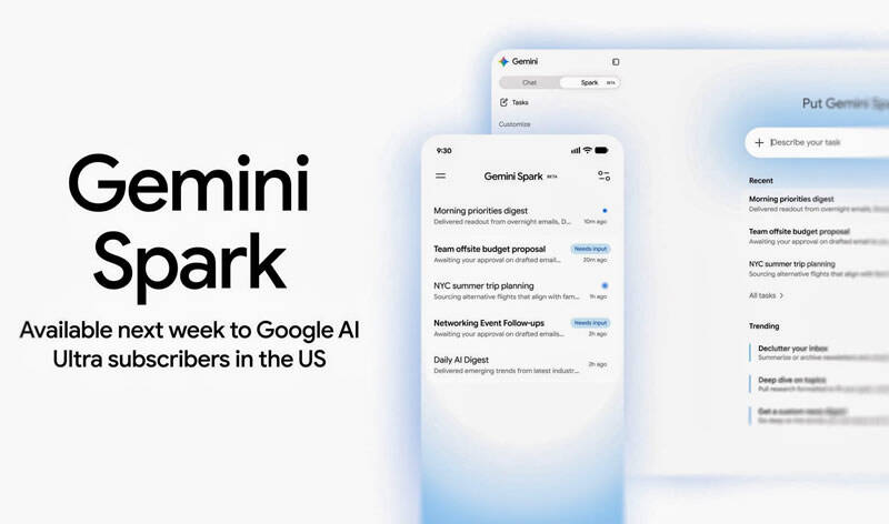 Пользовательская страница Gemini Spark в мобильном приложении Gmail