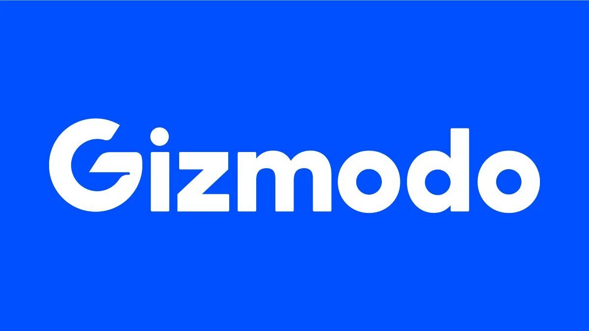 Логотип Gizmodo на синем фоне