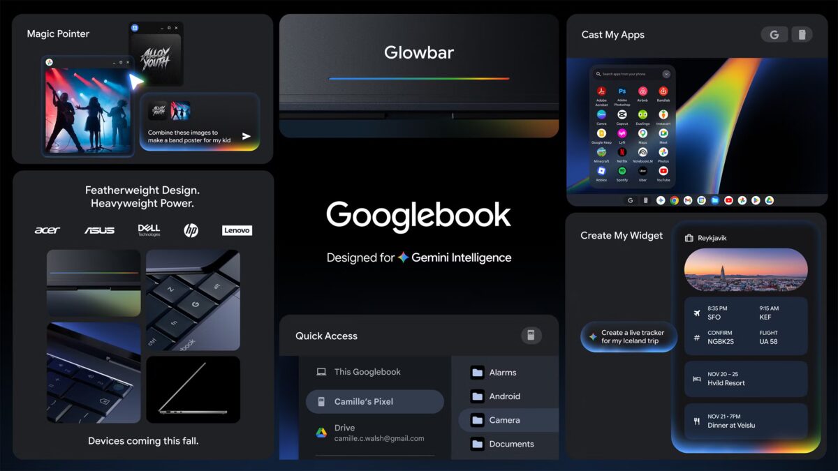 Интерфейс Googlebook и ChromeOS демонстрация