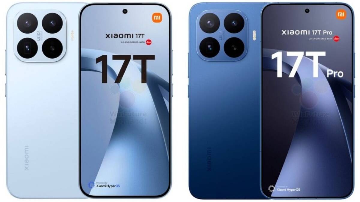 Сравнение Xiaomi 17T и 17T Pro на задней и передней частях