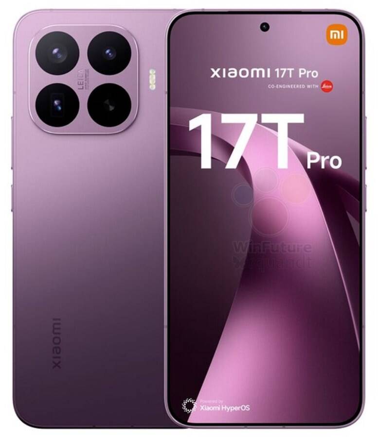 Мобильный телефон Xiaomi 17T Pro с четырьмя камерами и дисплеем