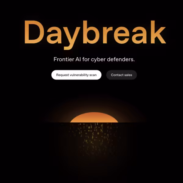 Главная страница Daybreak Frontier AI для киберзащиты
