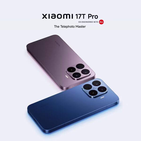 Два смартфона Xiaomi 17T и 17T Pro с тыльной стороны