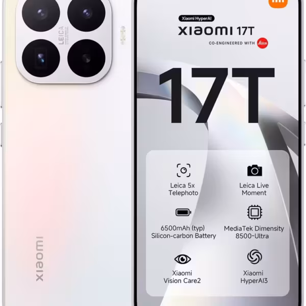 Xiaomi 17T и 17T Pro передняя и задняя части телефона