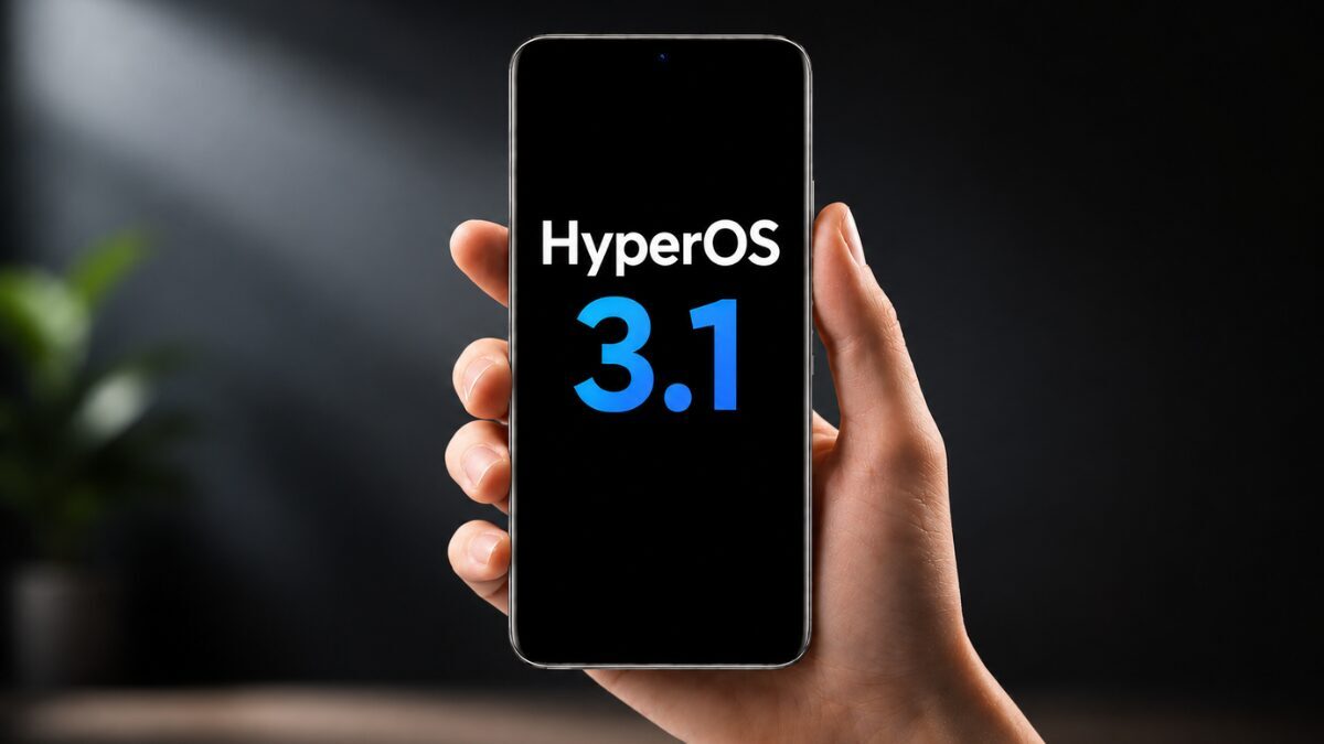 Смартфон Xiaomi с дисплеем HyperOS 3.1