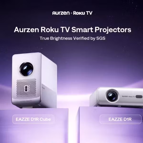 Проекторы Aurzen Roku TV EAZZE D1R Cube и EAZZE D1R