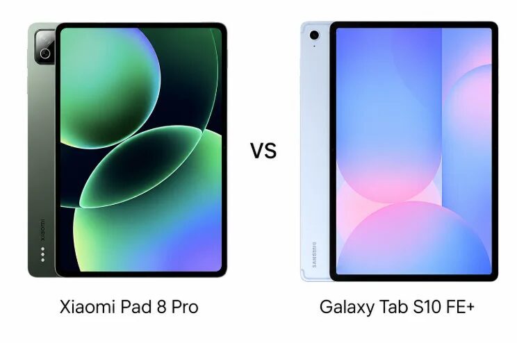 Сравнение планшетов Xiaomi Pad 8 Pro и Galaxy Tab S10 FE+