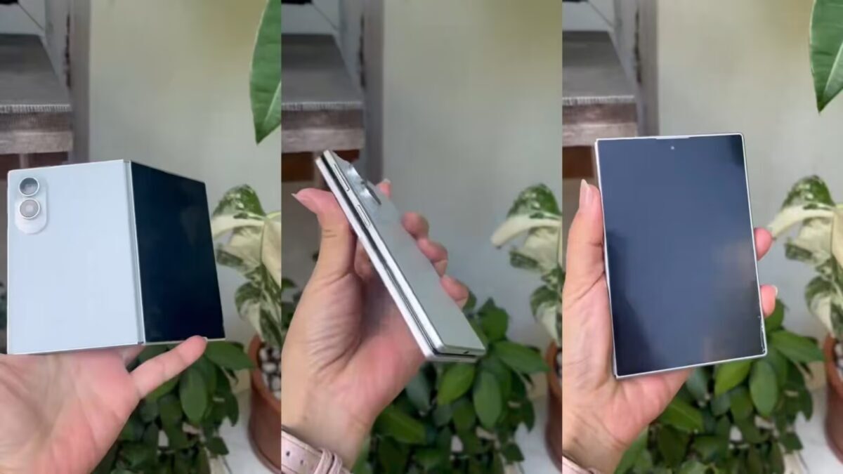 Складной смартфон Samsung Galaxy Z Fold 4 в открытом виде