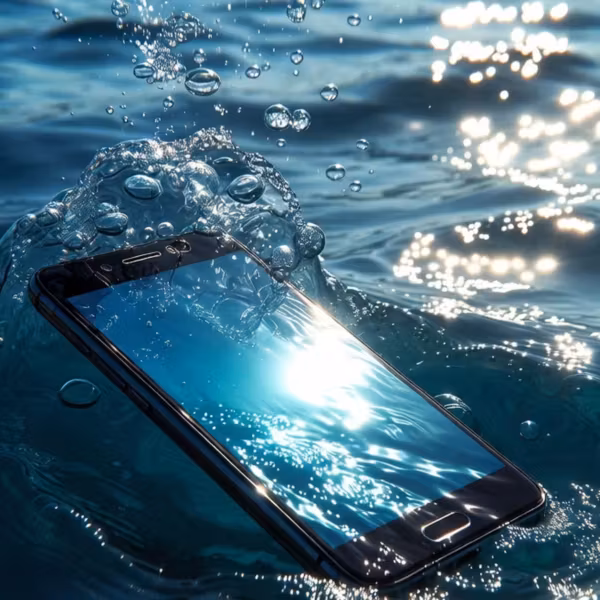 Смартфон Xiaomi уходит под воду в океане