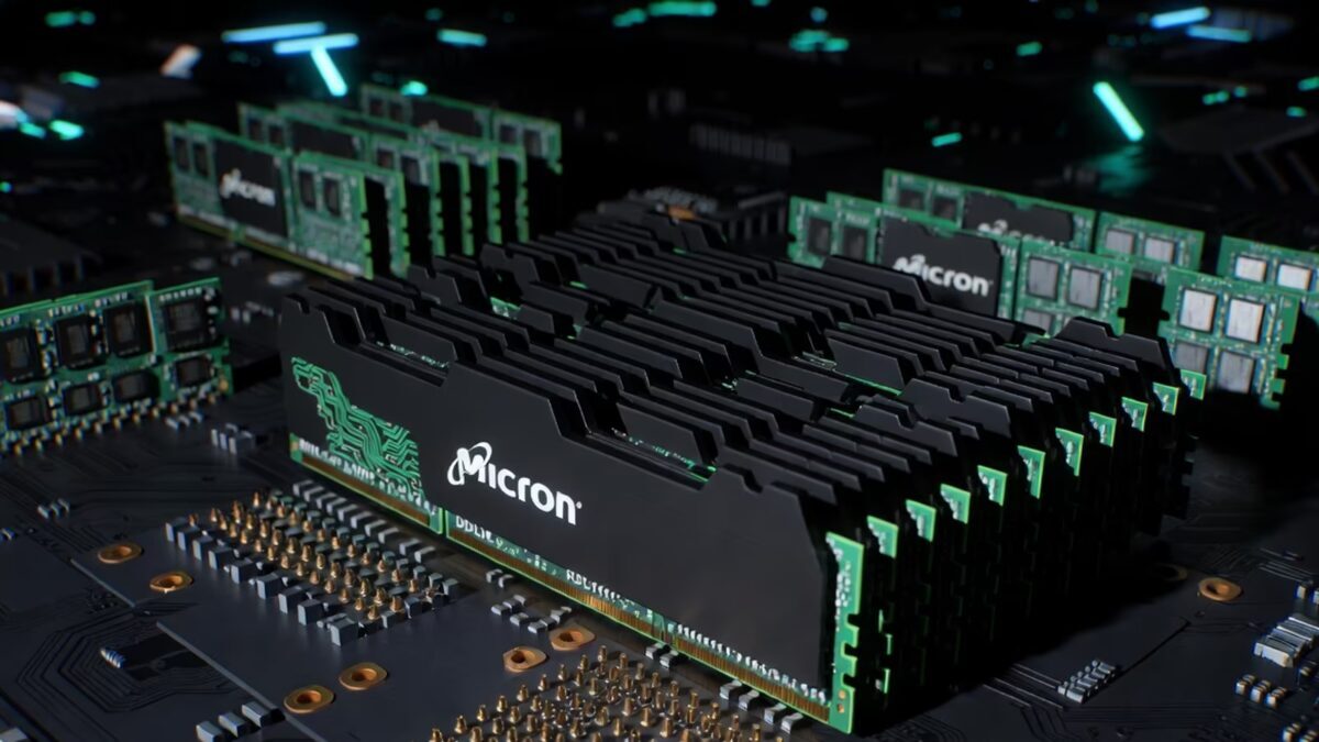 Модули памяти Micron DDR4 на материнской плате
