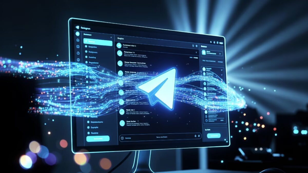 Экран компьютера с интерфейсом Telegram Desktop и прокси