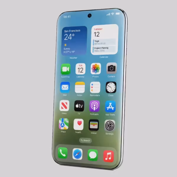 Смартфон iPhone 2028 с гибким экраном по четырём сторонам