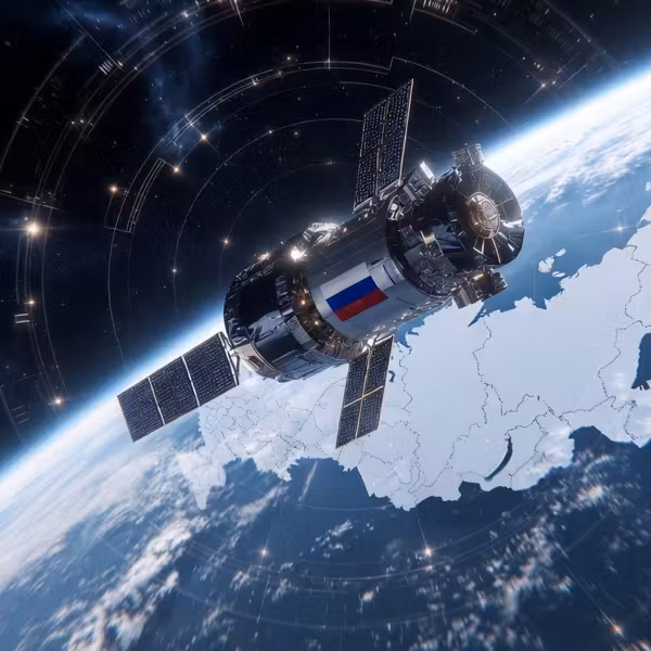 Роскосмос спутник без иностранных деталей сверкает в космосе
