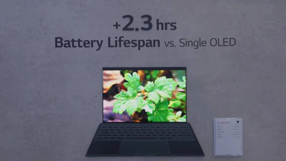 Ноутбук LG с OLED-дисплеем для демонстрации Tandem OLED