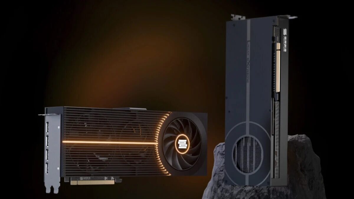 Видеокарта Lisuan LX 7G100 с вентилятором