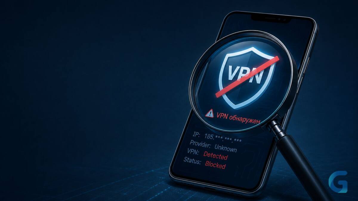 VPN обнаружен и заблокирован на телефоне с приложением