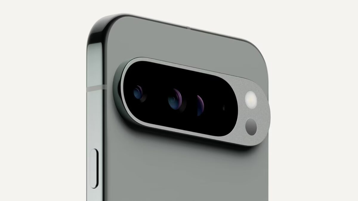 камера Pixel 9 Pro, три линзы, световой сенсор