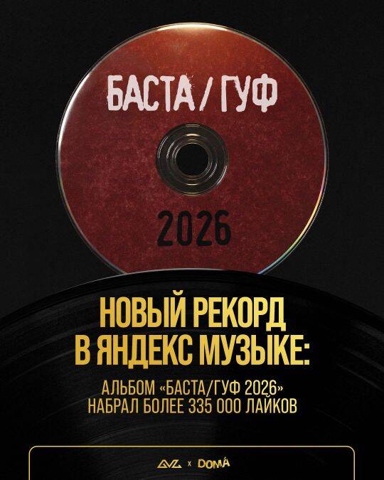 CD диск Баста/Гуф 2026 с надписью 2026