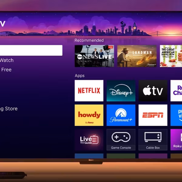 интерфейс Roku с меню и приложениями