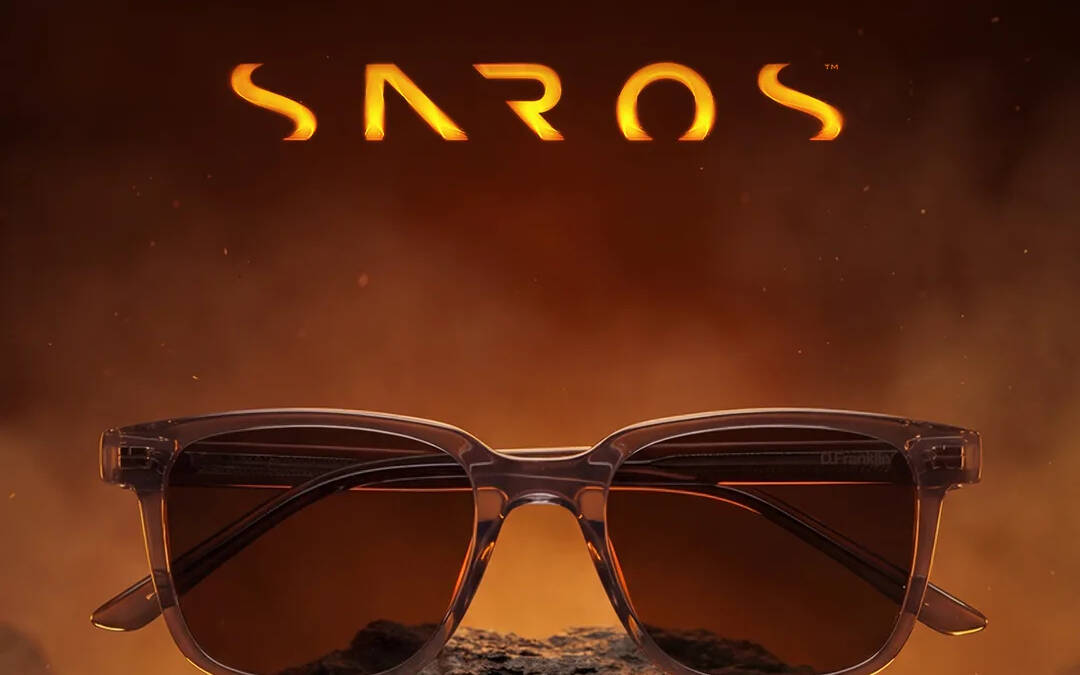 Очки Saros с темными стеклами и прозрачной оправой