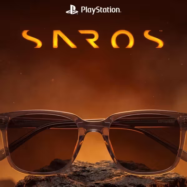 Очки Saros с темными стеклами и прозрачной оправой