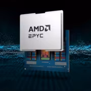 Процессор AMD EPYC 8005 на плате и графике