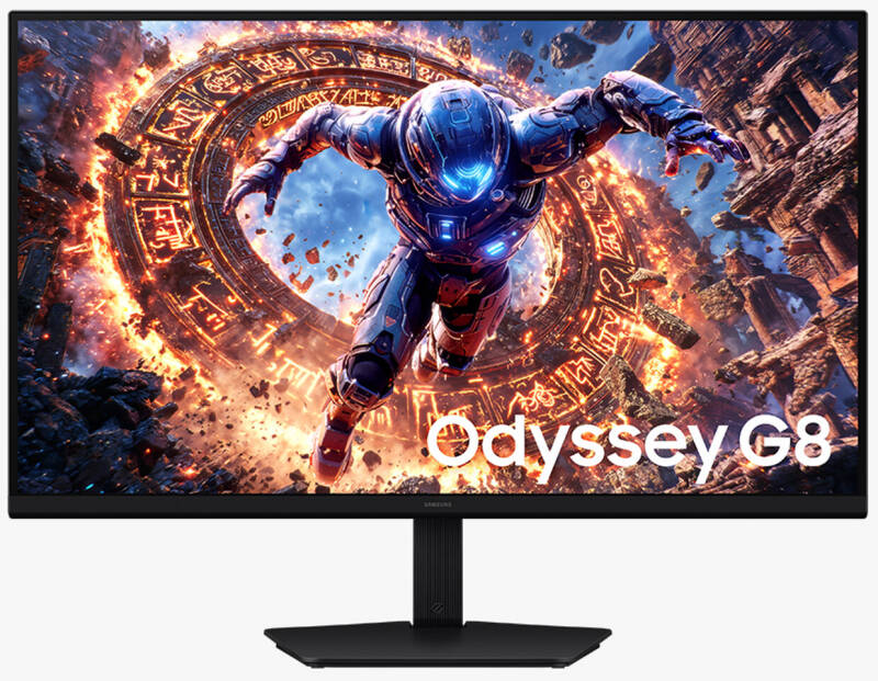 игровой монитор Samsung Odyssey G8 с изображением героя в космосе
