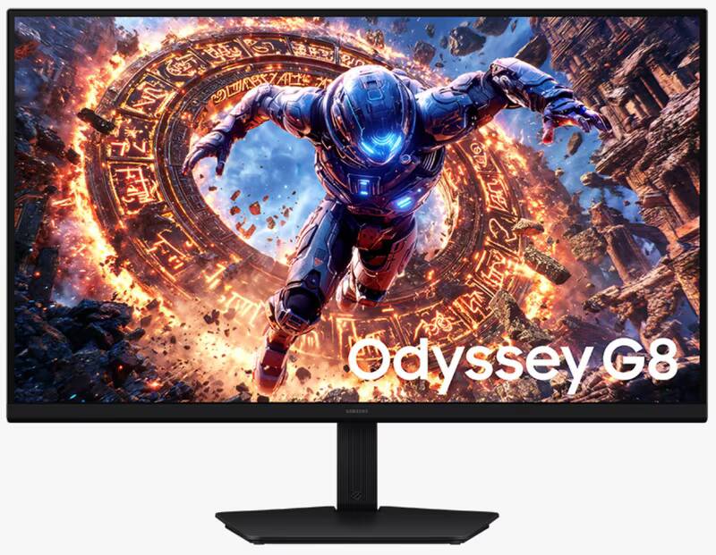 игровой монитор Samsung Odyssey G8 с изображением героя в космосе