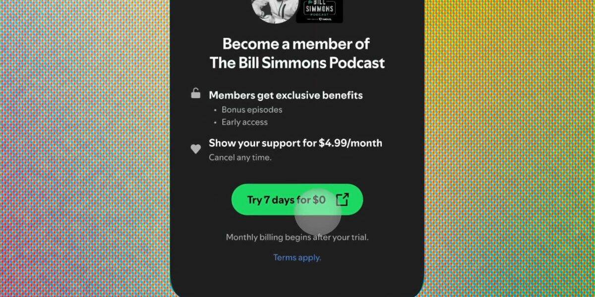 Spotify встроит платные подписки в подкасты летом 2026