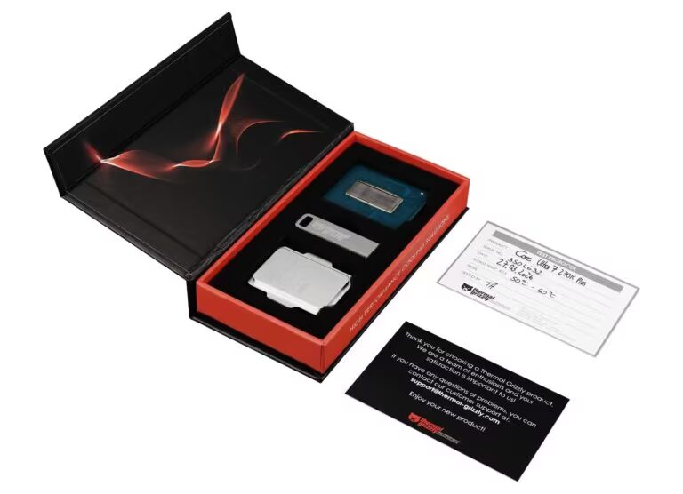коробка с комплектом Thermal Grizzly Core Ultra 7 270K Plus