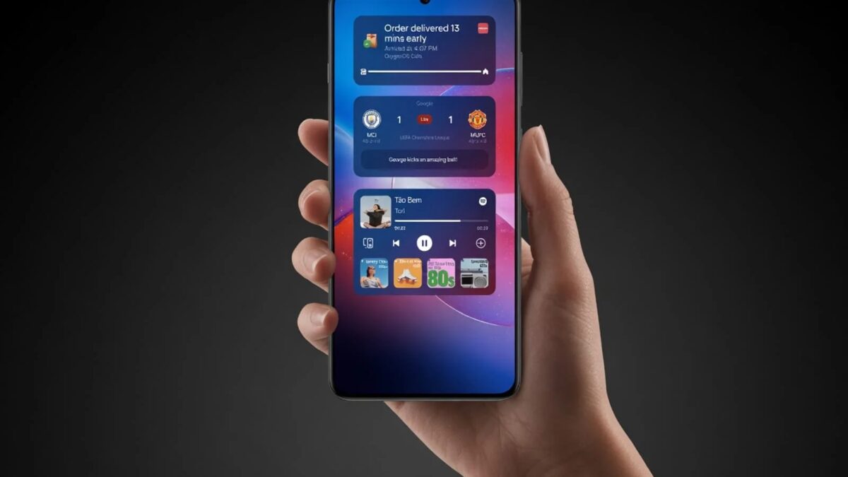 Мобильный телефон с открытым интерфейсом OxygenOS 16.1