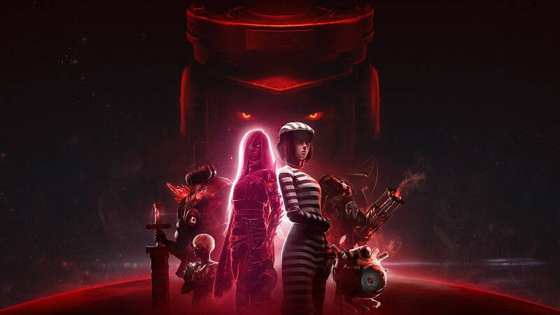Персонажи из игры Luna Abyss в неоновом стиле