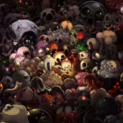 Множество черепов и загадочных существ из The Binding of Isaac Rebirth