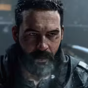 Мужчина с бородой и короткой стрижкой, похожий на персонажа из Call of Duty
