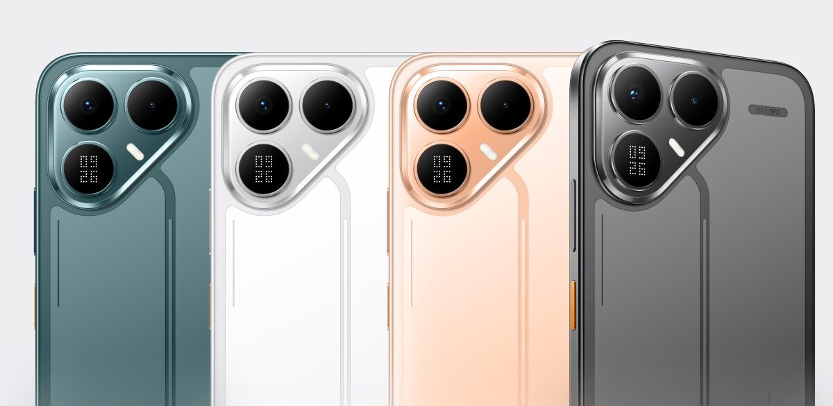 Четыре смартфона Tecno Pova 8 5G в разных цветах