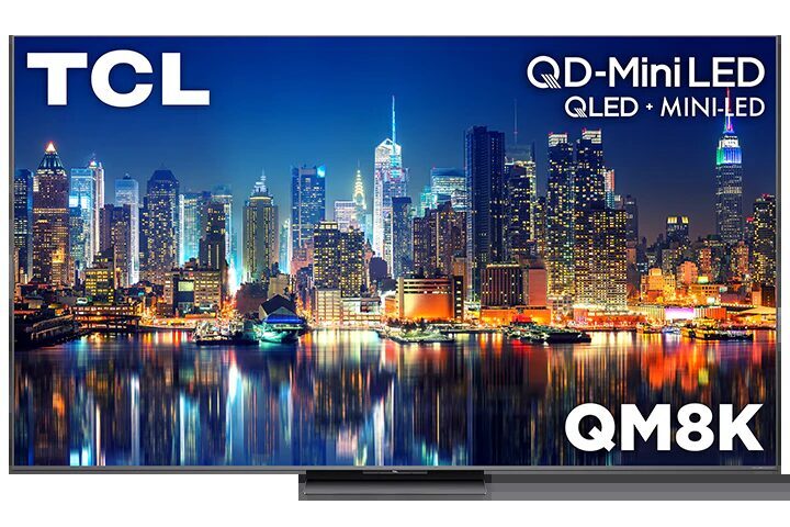 ТЕЛЕВИЗОР TCL QD-Mini LED CNBC Нью-Йорк ночной пейзаж
