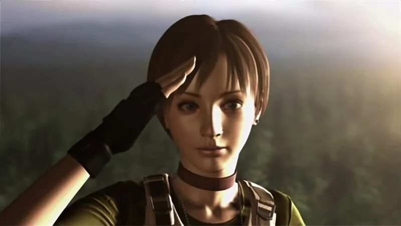 Женщина с короткой стрижкой в черной одежде из Resident Evil 0