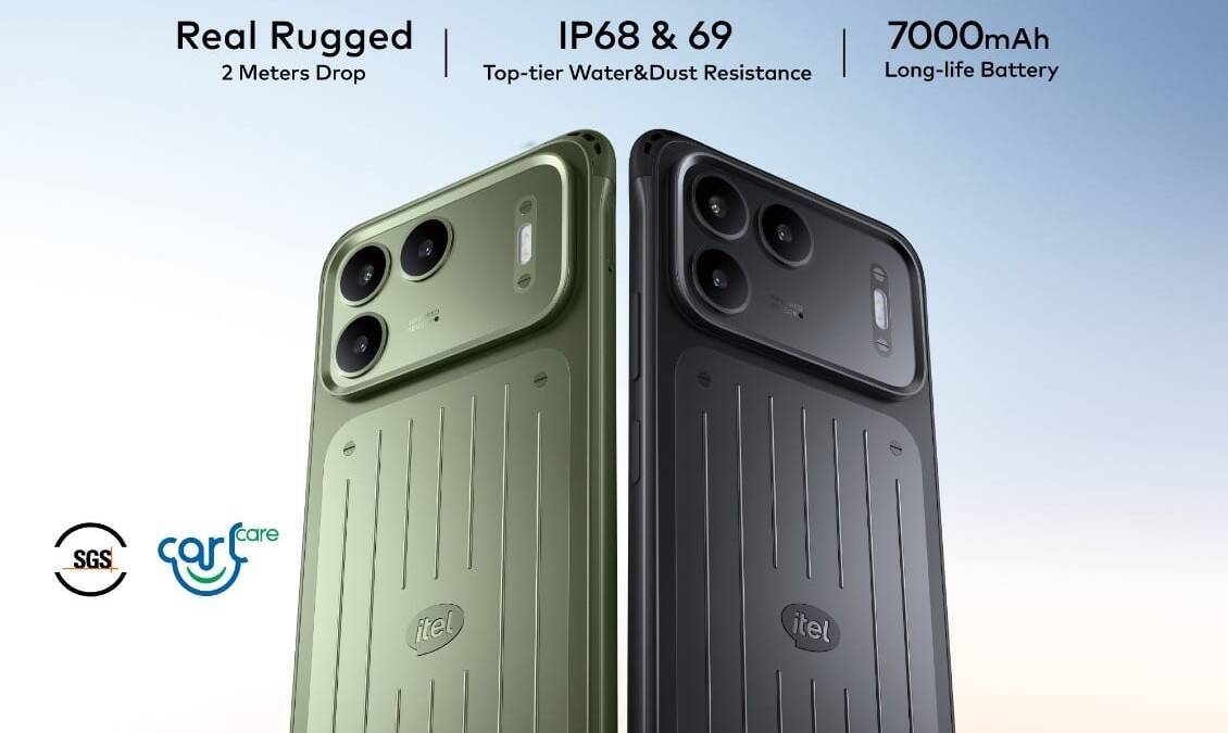 смартфон itel Power 80 зеленый и черный картинки